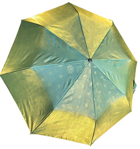 COMPACT IRIDESCENT UMBRELLA - WATERPROOF GREEN