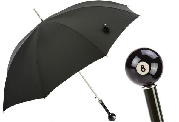 Pasotti Luxury Italian Umbrella - Handmade In Italy - Billiard Pool 8-Ball