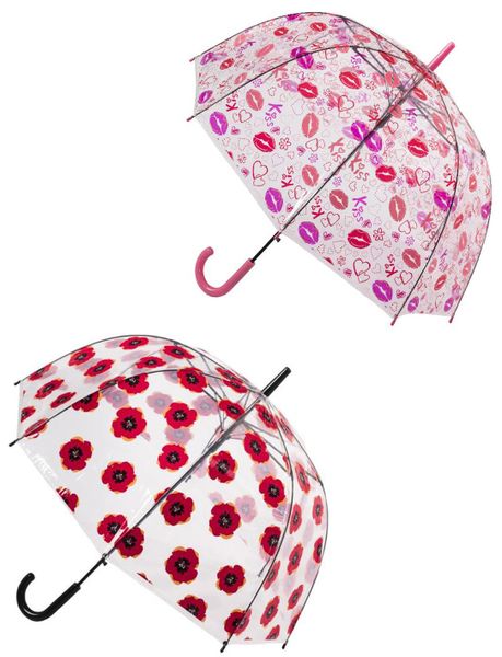 Set of 2 bubble Umbrellas - 15% Off - Lips And Poppy Flower Print