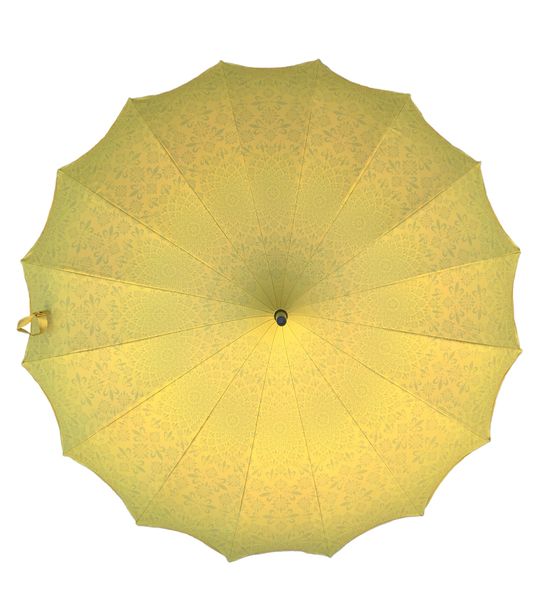 Waterproof + Real Anti-UV - Blackout lining - Pagoda style umbrella - Yellow design