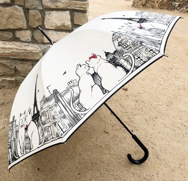 SOLD - 15% off - Caline by Guy de Jean - Handmade Luxury French - Display Umbrella - Final sale