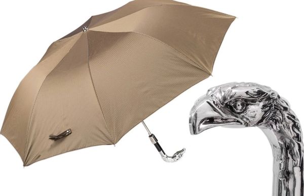 PASOTTI GENTLEMAN UMBRELLA WITH BROWN LEATHER HANDLE - Wonders of Luxury