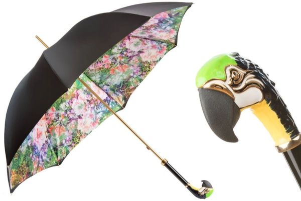 Pasotti Luxury parrot umbrella - Double layer Canopy