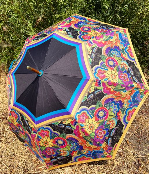 Laurel Burch Umbrella - Carlotta's Cats - Stick Style