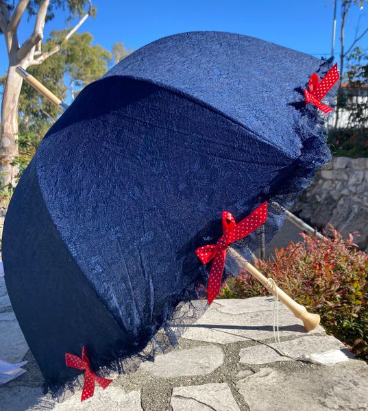 Victoria Navy by Guy de Jean - Le Parapluie Francais® Umbrella 100% made by hand - Waterproof and anti-UV