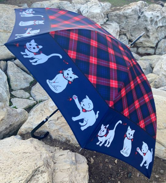 Scottish Cat by Guy de Jean - Le Parapluie Francais® Anti-UV Umbrella - Made by hand in France - Auto open