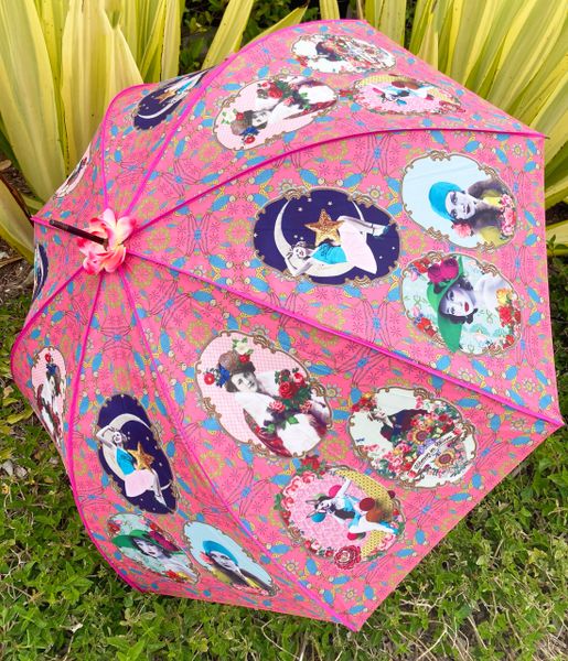 Darling Divas Umbrella Collection - 1920s Vintage Style - "Raining Women" - Semi-Automatic - One Year warranty.