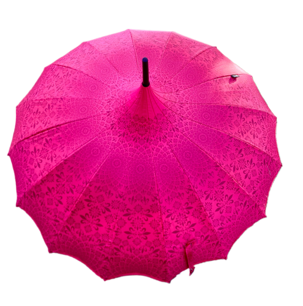 Waterproof + Real Anti UV Umbrella | Blackout lining | Pagoda style in Pink