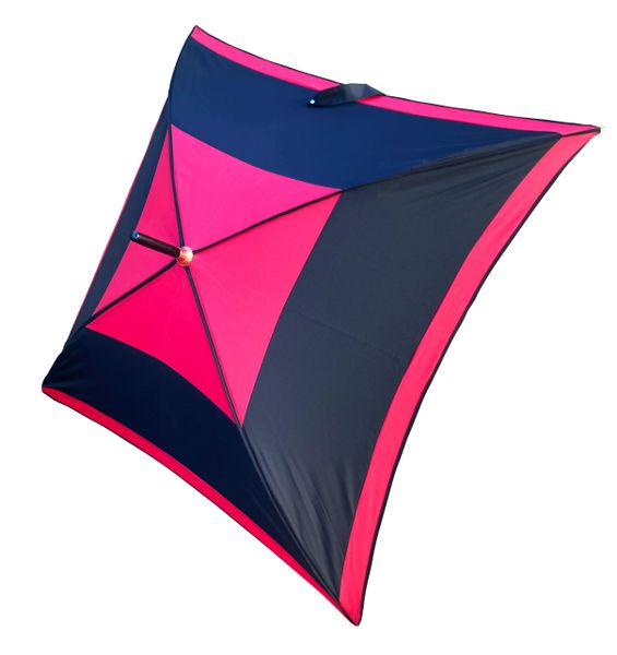 Carre by Guy de Jean | Handmade French Umbrella | Red and Black Waterproof