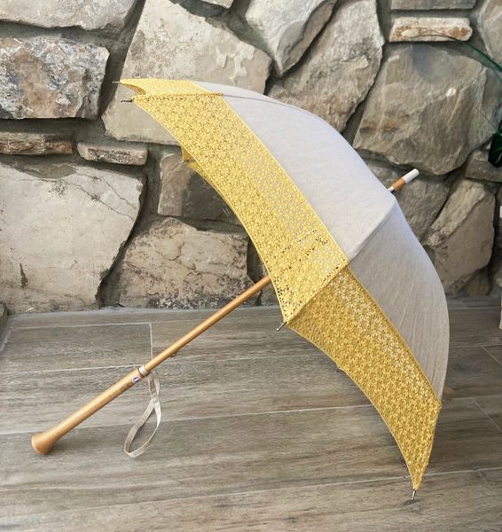 Virginia Hemp Umbrella by Guy de Jean | UV protection and Waterproof | Handmade in France