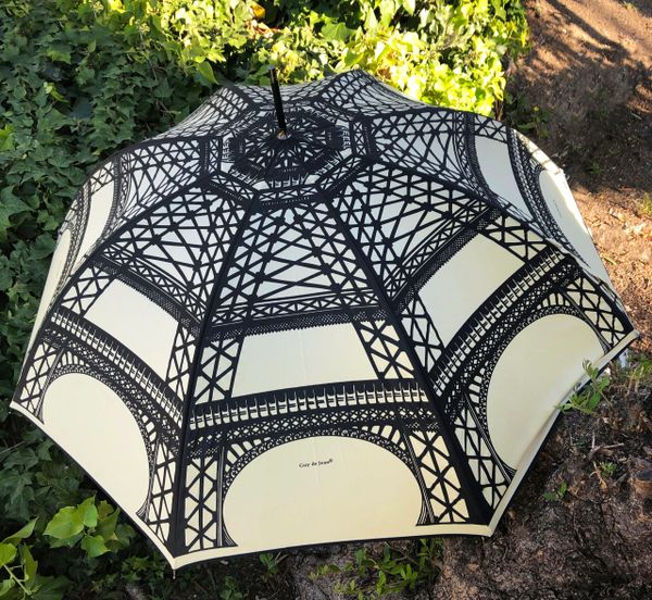 Guy de Jean - Eiffel Tower Cream Umbrella - Luxury - Handmade In France