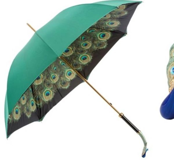 Pasotti Luxury Peacock - Umbrella Double Layer - Green Canopy