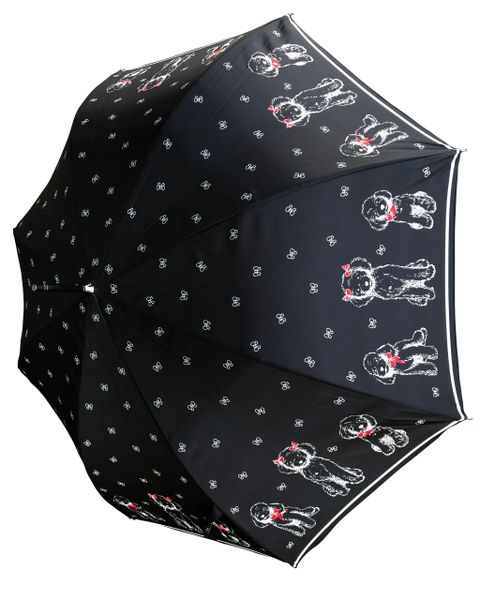 Red Bow Poodles By Guy de Jean - Luxury Umbrella Handmade In France