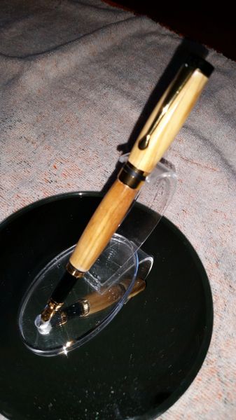 Handmade Pen Writing Pens Ball Point Fountain Bethlehem Olive Wood SEE  VIDEO 1279a Engravable Groomsmen Retirement Graduation Gift Custom 