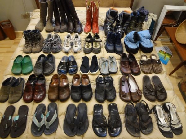 Curbside Textile Recycling collects so many donated shoes!