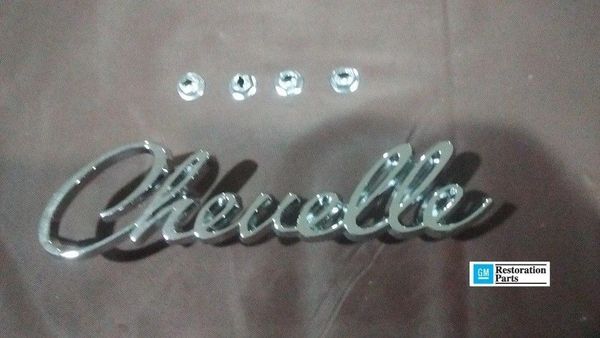 Chevelle front nose header emblem 68 69 Chevy Chevelle GM resto part