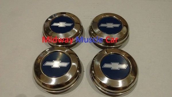 5 spoke Bowtie Wheel Center Cap 71 72 Chevy Chevelle 70-81 Camaro set of 4