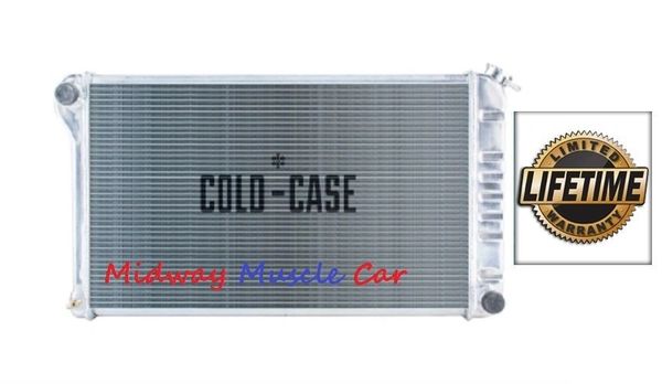 68 69 70 71 72 Chevelle GTO 442 Cutlass Skylark Cold-Case aluminum radiator w/ Man trans # RPE421