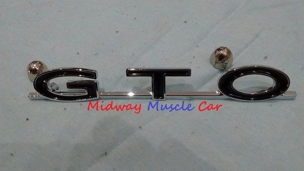 64 65 66 67 68 69 Pontiac GTO rear trunk deck lid emblem with nuts