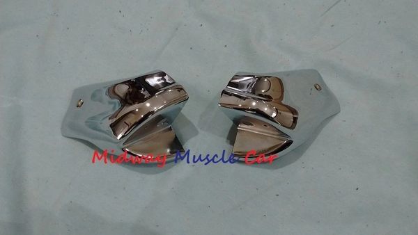 66 67 Pontiac GTO Chevy Chevelle Olds 442 convertible header chrome end caps