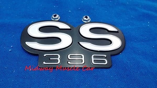 SS396 rear deck tail panel emblem 67 Chevy Chevelle Malibu super spport SS