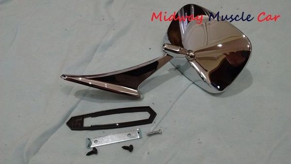 outside round side view mirror 69-72 Pontiac GTO Firebird Bonneville