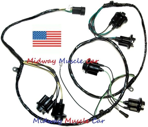 rear body tail lamp light wiring harness 68-72 Buick Gran Sport Skylark GS