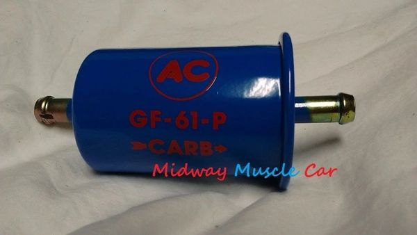 blue with red AC delco logo GF-61-P fuel filter Chevy Chevelle Pontiac GTO