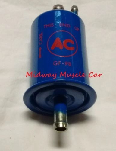 blue with red AC delco logo GF-98 fuel filter Chevy Chevelle Pontiac GTO