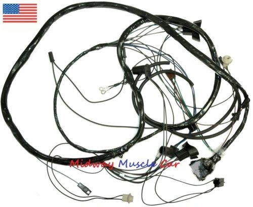 front end headlight wiring harness w/ hidden headlights 1969 Pontiac GTO judge