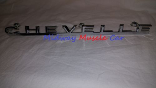 front CHEVELLE hood emblem w/ nuts 1967 67 Chevy Chevelle Malibu SS