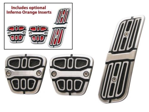 billet aluminum clutch brake & gas pedal trim covers 2010-15 Chevy Camaro