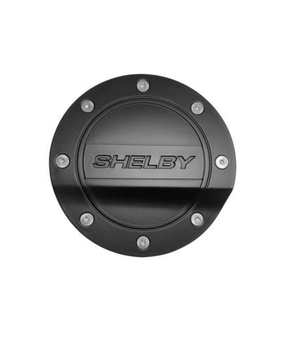 SHELBY All Black Gas Fuel Door Cover Embossed SHELBY 2015-18 Ford Mustang