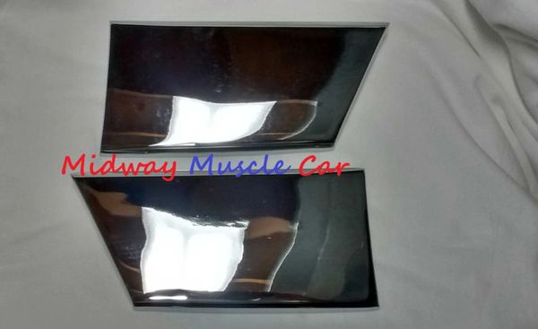 chrome front lower fender rocker molding extensions 67 Pontiac GTO LeMans