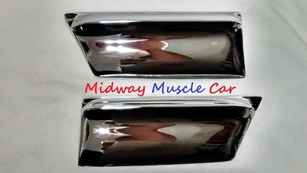 chrome front lower fender rocker molding extensions 66 Pontiac GTO LeMans