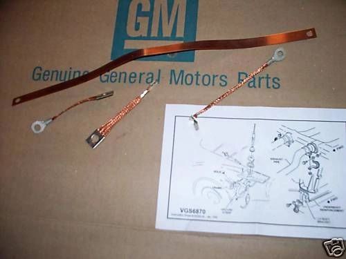 ground strap set 63-66 Chevy Corvette w/ side exhaust