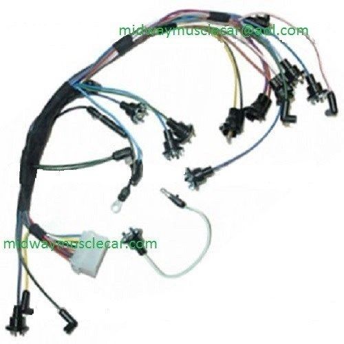 DASH INSTRUMENT CLUSTER feed wiring harness 67 Ford Mustang with tach