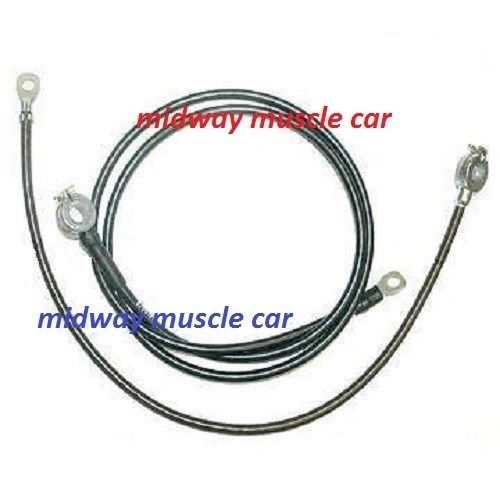 66 67 Chevy Corvette C2 original Correct BATTERY CABLE Set top post spring ring