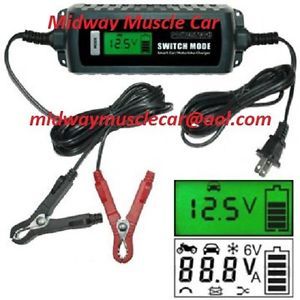 MULTI-STAGE MULTI VOLTAGE 6 and 12 Volt BATTERY STORAGE MAINTENANCE CHARGER  LCD