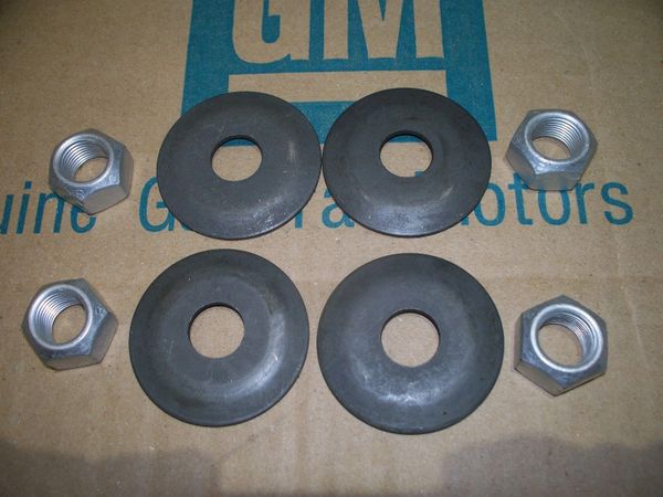 NOS R upper control arm cross shaft bushing retainer nuts & washers hardware kit