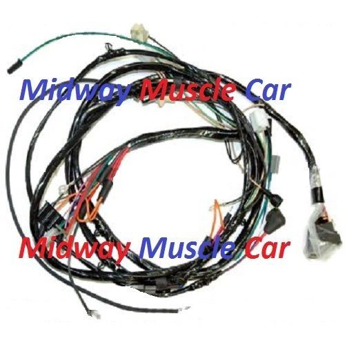 front end forward head light lamp wiring harness 70 71 Chevy Camaro V8