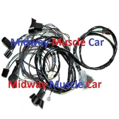 front end headlight wiring harness w/ standard headlights 1969 Pontiac GTO judge