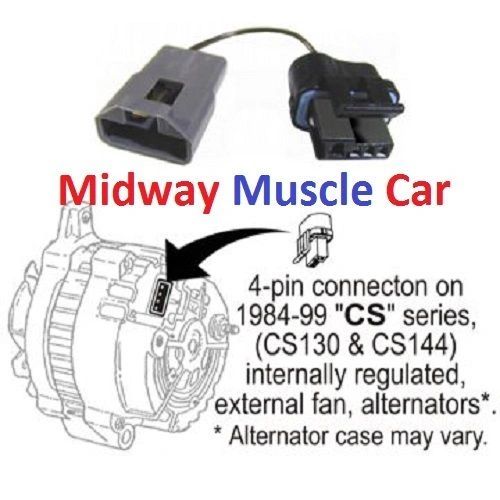 2 wire to 1 wire internal voltage regulator alternator adapter harness