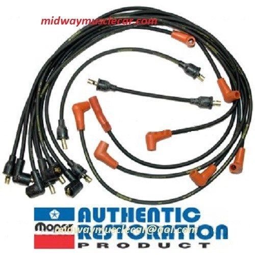 1-Q-70 date coded spark plug wires 70 MOPAR 383 440 GTX cuda charger challenger