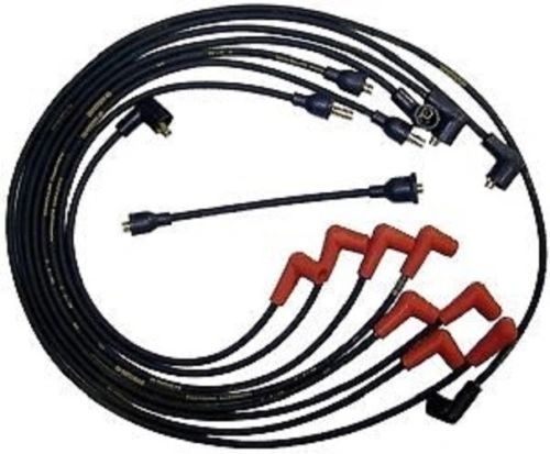 MoPar script spark plug wire set with plug wire routing bracketst