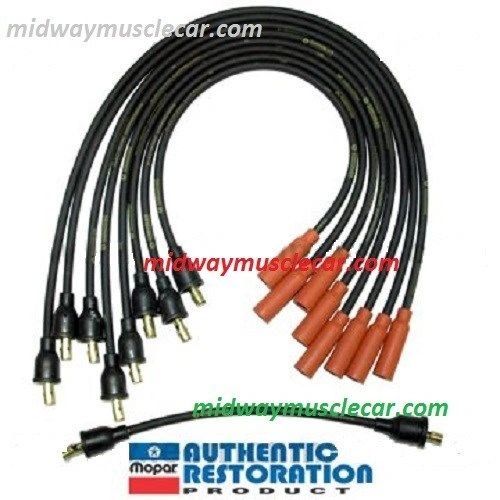 1-Q-70 date coded spark plug wires MOPAR 318 340 Super Bee Charger GTX dart