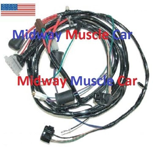 front end headlamp headlight wiring harness new style alternator 62-64 Chevy II