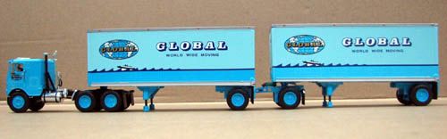 DCP GLOBAL VAN LINES FREIGHTLINER COE WITH 2 DOUBLE PUPS