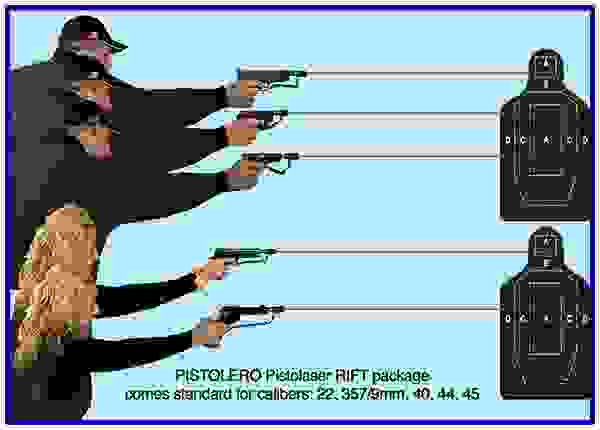 Laser pistol practice using the Pistolero PistoLaser