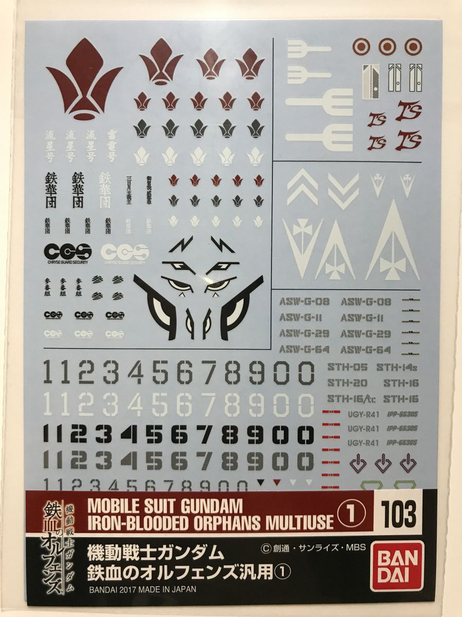 Bandai Water Slide Decal